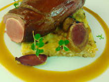 Magret de canard au fondant du chèvre