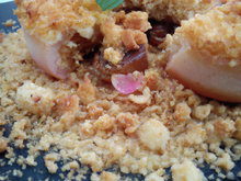Crumble spéculoos de foie gras de canard poêlé