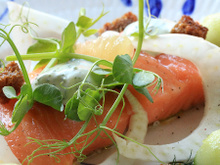 Saumon mariné au sel