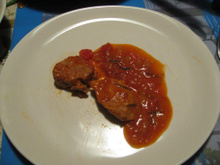 Filet mignon et sa sauce tomate et romarin