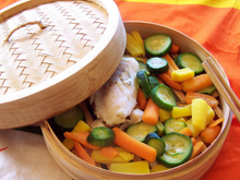 Dos de cabillaud vapeur et légumes croquants au beurre de basilic