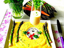 Soleil de mousse d'asperges