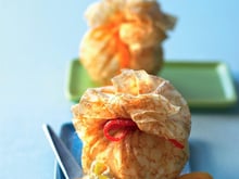 Aumonières de crêpes boule de neige