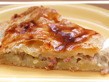 Tourte aux pommes de terre et lardons