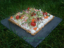 Tarte printanière au Roquefort