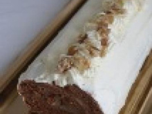 Bûche aux marrons, ganache chocolat blanc