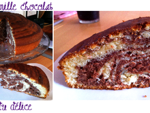 Gâteau zébré moelleux au chocolat
