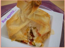 Aumônière de légumes et feta