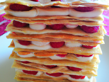Millefeuilles à la gelée de framboises