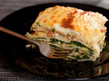 Lasagne au saumon et aux épinards