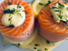 Duo de saumon farci aux St Jacques marinées