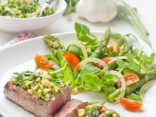 Steak d'Agneau, Gremolata aux Herbes & Citron confit