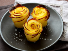Pommes de terre en forme de roses