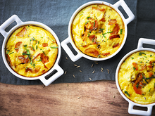 Clafoutis aux carottes, cumin, orange