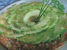 Tartare de saumon et de crevettes roses