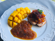 Chapon au chutney de mangue