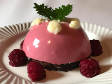 Bombe de Noël à la framboise