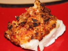 Dos de cabillaud en crumble croustillant de chorizo