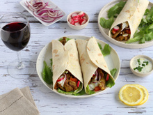 Wraps d'agneau du Périgord IGP aux épices et crudités