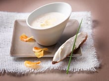 Velouté de châtaignes au gingembre et St Môret