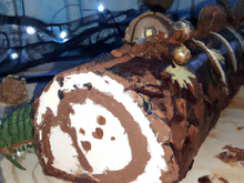 Bûche de Noël, façon forêt noire