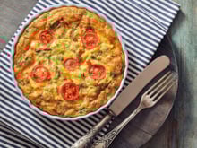 Quiche aux courgettes et aux tomates cerises