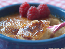 Crème catalane de spéculoos et framboises