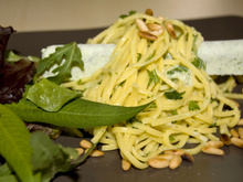 Glaçons de pesto du jardin, pâtes