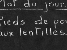 Pieds de porc aux lentilles