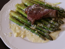 Sauté d'agneau aux asperges