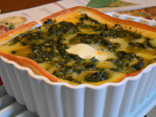 Flan aux épinards et mozzarella