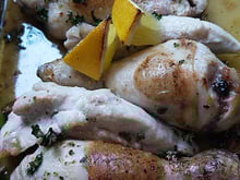 Poulet fondant et acidulé avec une petite touche d'ail