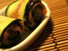 Tapas de jambon de Bayonne et courgettes
