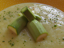 Velouté de courgettes à la vache qui rit facile