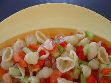 salade de pâtes aux crudités