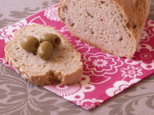 Pain aux lardons, olives et flocons d'avoine