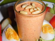 Verrine de poivrons et de fromage