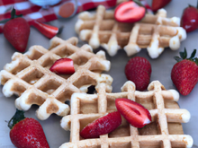 Gaufres avec des fraises