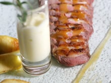 Filet mignon de porc laqué au miel vanillé