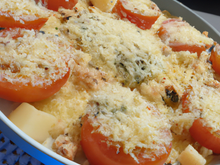 Crumble à la tomate et mozzarella