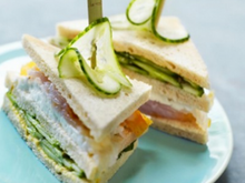 Club sandwich aux Concombre de France et haddock
