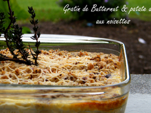 Gratin de courge butternut & patate douce aux noisettes