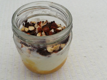 Yaourt poires, chocolat menthe
