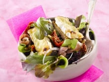 Mesclun et jambon cru