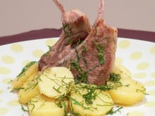 Côtes d'agneau à la plancha en ' chapelure fraîcheur '