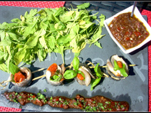 Filets de sardine farcis au basilic et au tomate confite