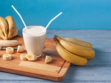Milk shake à la banane et à la vanille