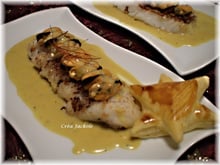 Dos de cabillaud et moules sauce safranée étoilée