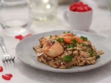 Risotto aux champignons et noix de Saint-Jacques au Thermomix