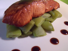 Saumon laqué au sirop d'érable